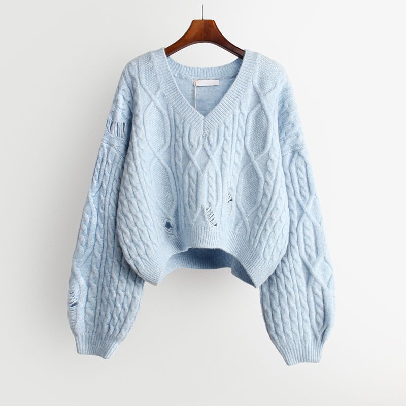 2023 Trendy Oversized Women's Knit Sweater for Fall