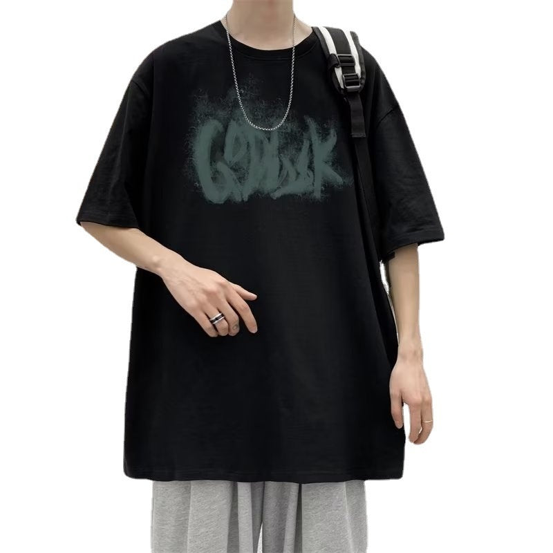 Men's Oversized Graphic Cotton T-shirt for Summer