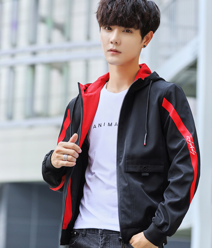 Men's Mid-Length Trench Coat - Casual Hooded Jacket