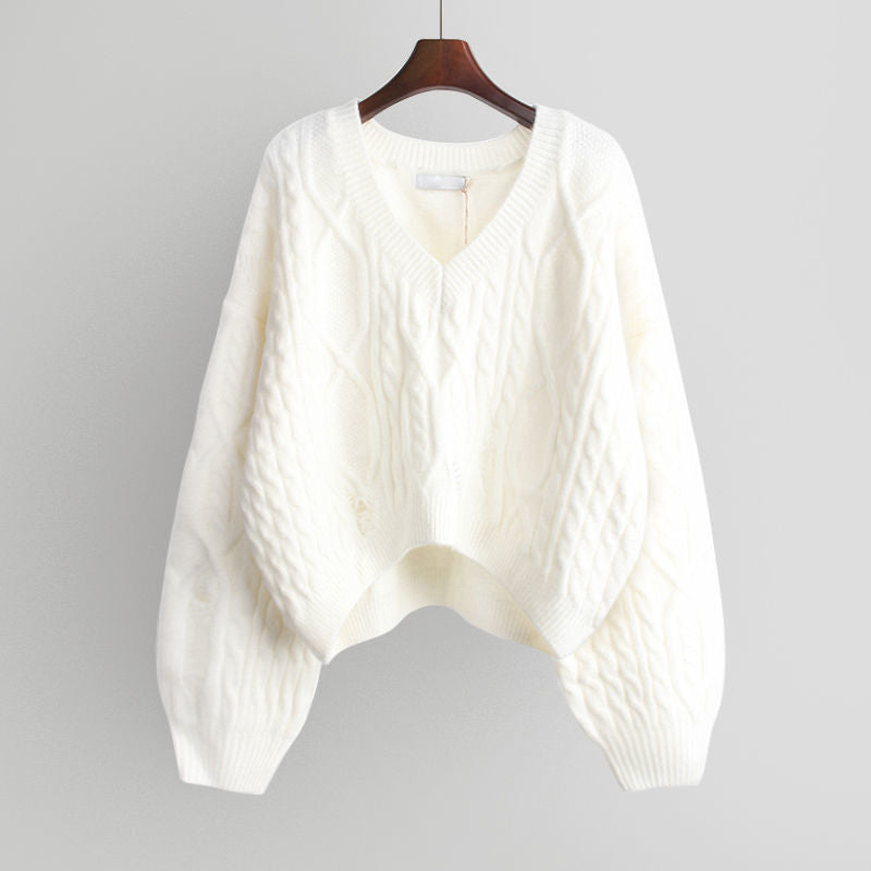 2023 Trendy Oversized Women's Knit Sweater for Fall