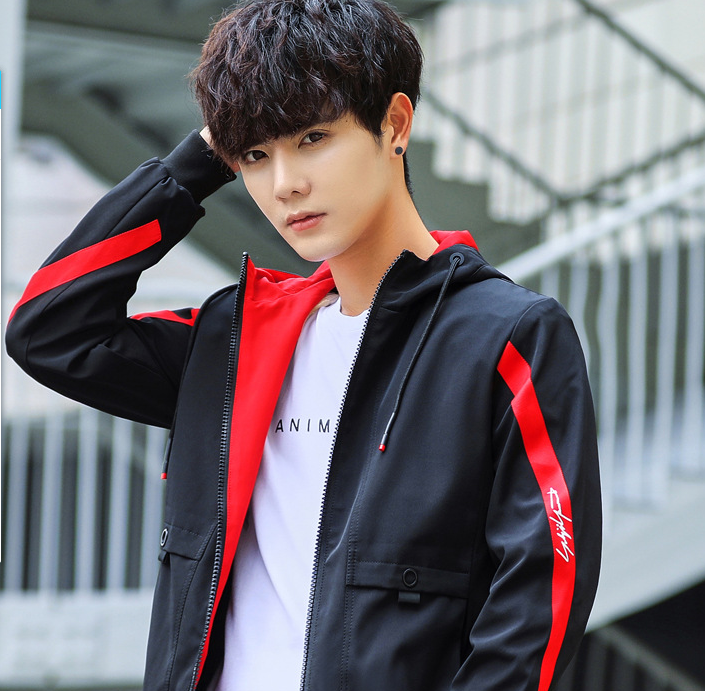Men's Mid-Length Trench Coat - Casual Hooded Jacket