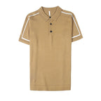 Men's Summer Striped Polo Shirt - Casual Knit Top