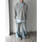 Men's Retro Two-Piece Long-Sleeve Shirt