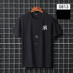 Summer Men's T-Shirt, Loose Fit Cotton Crew Neck