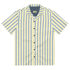 Mellow Yellow & Marlin Blue Striped Button-Down Camp Shirt