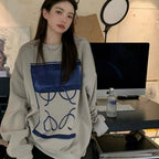Mid-Length Women's Loose Slimming Pullover Sweater