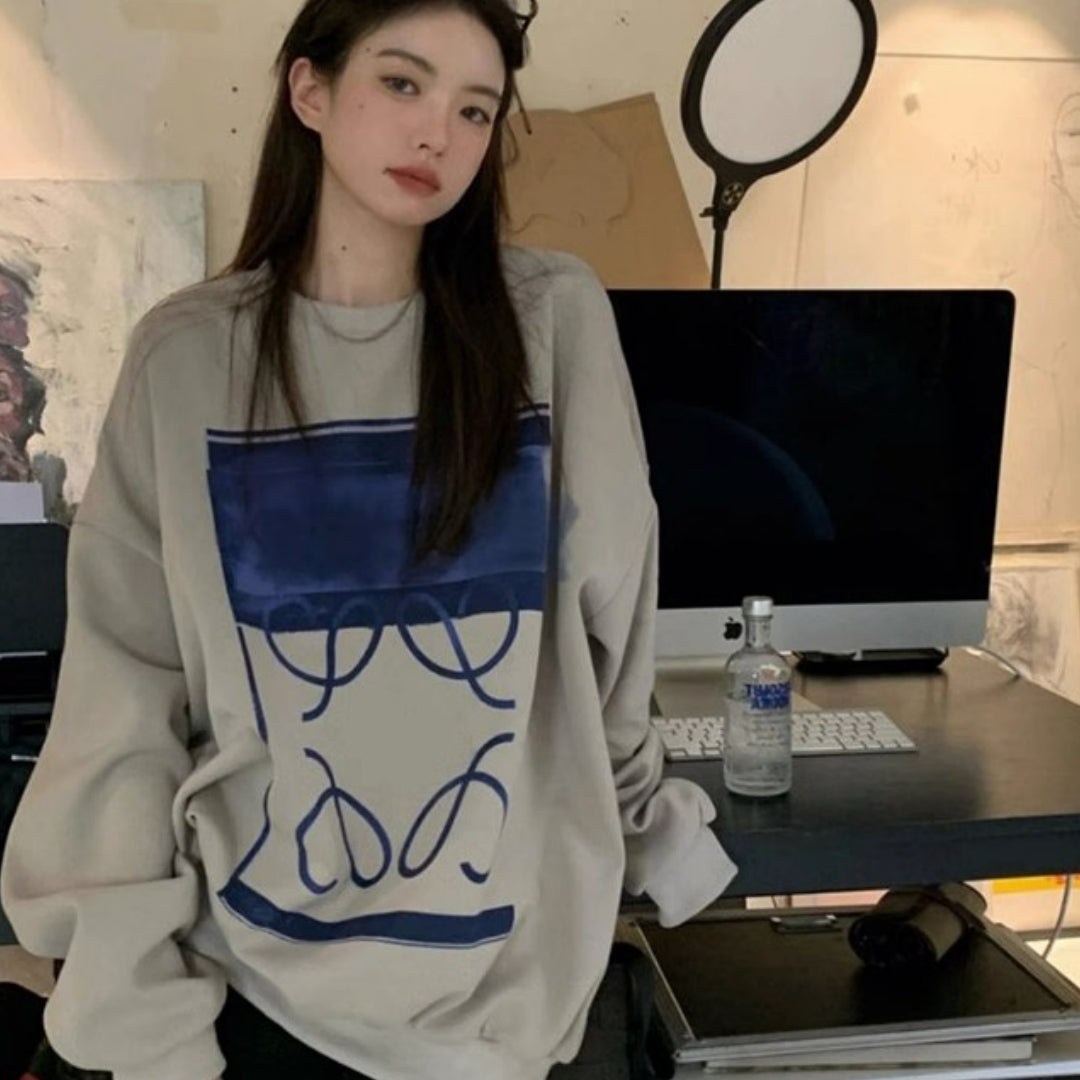 Mid-Length Women's Loose Slimming Pullover Sweater