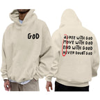 Sulayesh Christian Hoodies for Men Inspirational God Faith Jesus Sweatshirts Vintage Bible Verse Graphic Pullover Hoodie(ApricotXL)