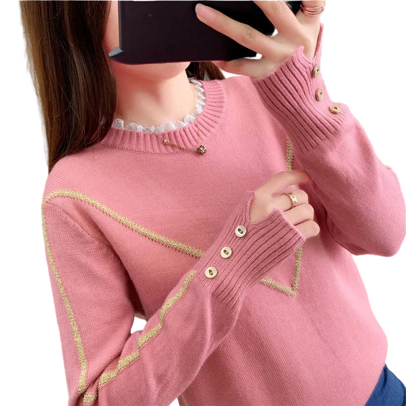 Women's Loose Knit Sweater for Fall/Winter Fashion
