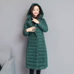 Mid-Length Women's Hooded Padded Down Coat
