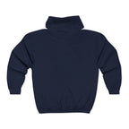 Minimalist XX Logo Zip Hoodie — Black Full‑Zip Hooded Sweatshirt