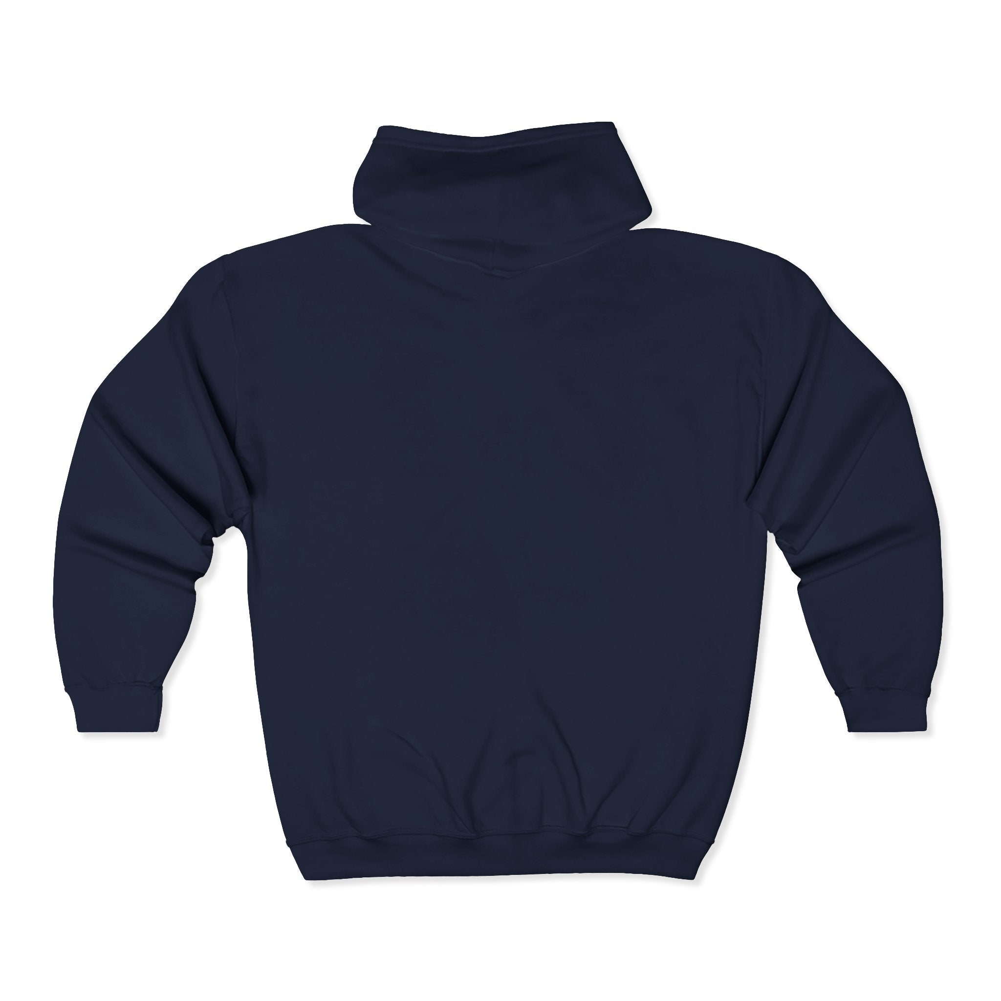 Minimalist XX Logo Zip Hoodie — Black Full‑Zip Hooded Sweatshirt