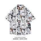 Vintage Hawaiian Casual Polyester Men's Shirt