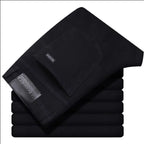 2026 New Business Men's Jeans Casual Straight Stretch Fashion Classic Blue Black Work Denim Pant Trousers Male  Clothing