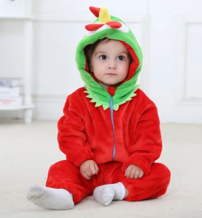 Adorable Animal Cartoon Baby Romper – Hooded Long Sleeve Onesie