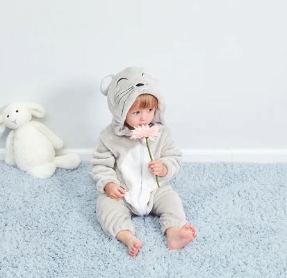 Adorable Animal Cartoon Baby Romper – Hooded Long Sleeve Onesie