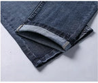 2026 New Business Men's Jeans Casual Straight Stretch Fashion Classic Blue Black Work Denim Pant Trousers Male  Clothing