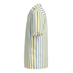 Mellow Yellow & Marlin Blue Striped Button-Down Camp Shirt