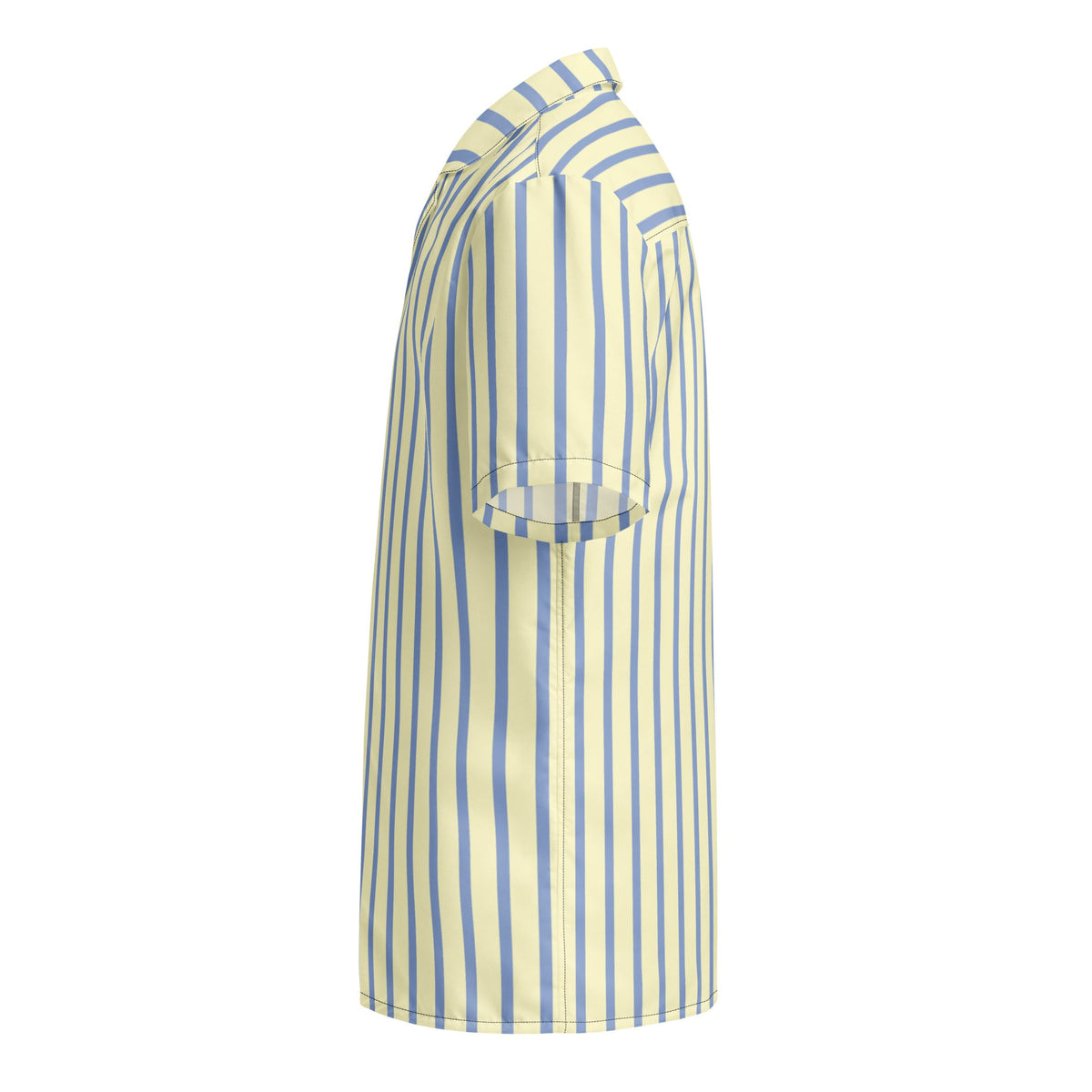 Mellow Yellow & Marlin Blue Striped Button-Down Camp Shirt