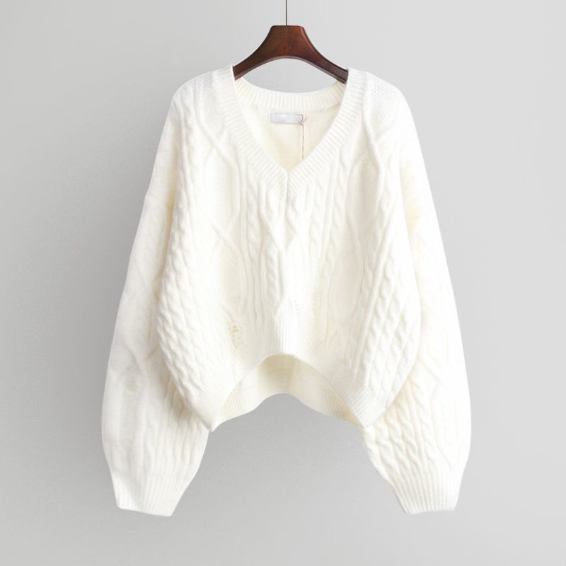 2023 Trendy Oversized Women's Knit Sweater for Fall