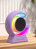 Mini Altavoz Inalámbrico con Carga Inalámbrica y Luz Ambiental – Lámpara