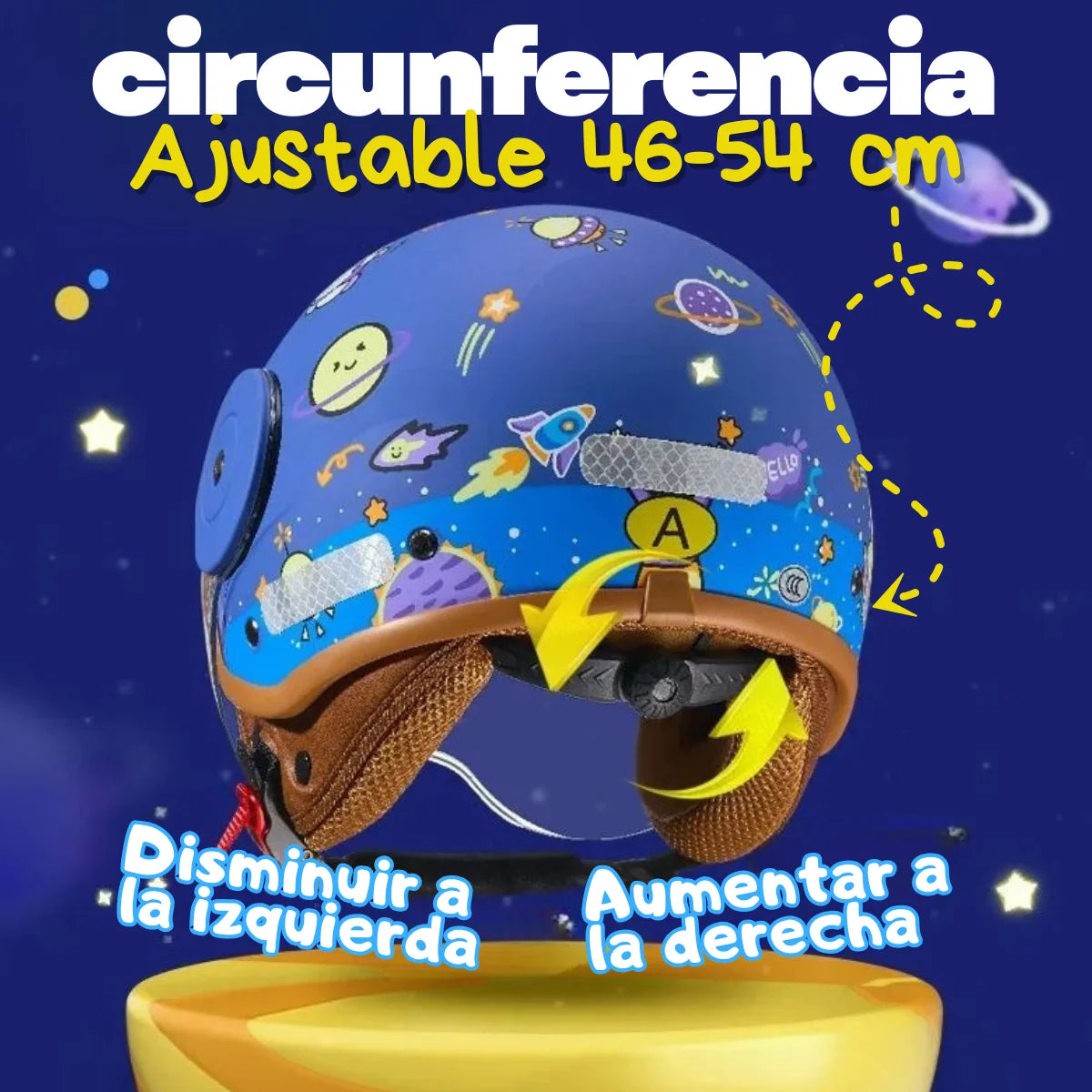 Casco Abierto Infantil para Moto y Motoneta DINOSAURIO