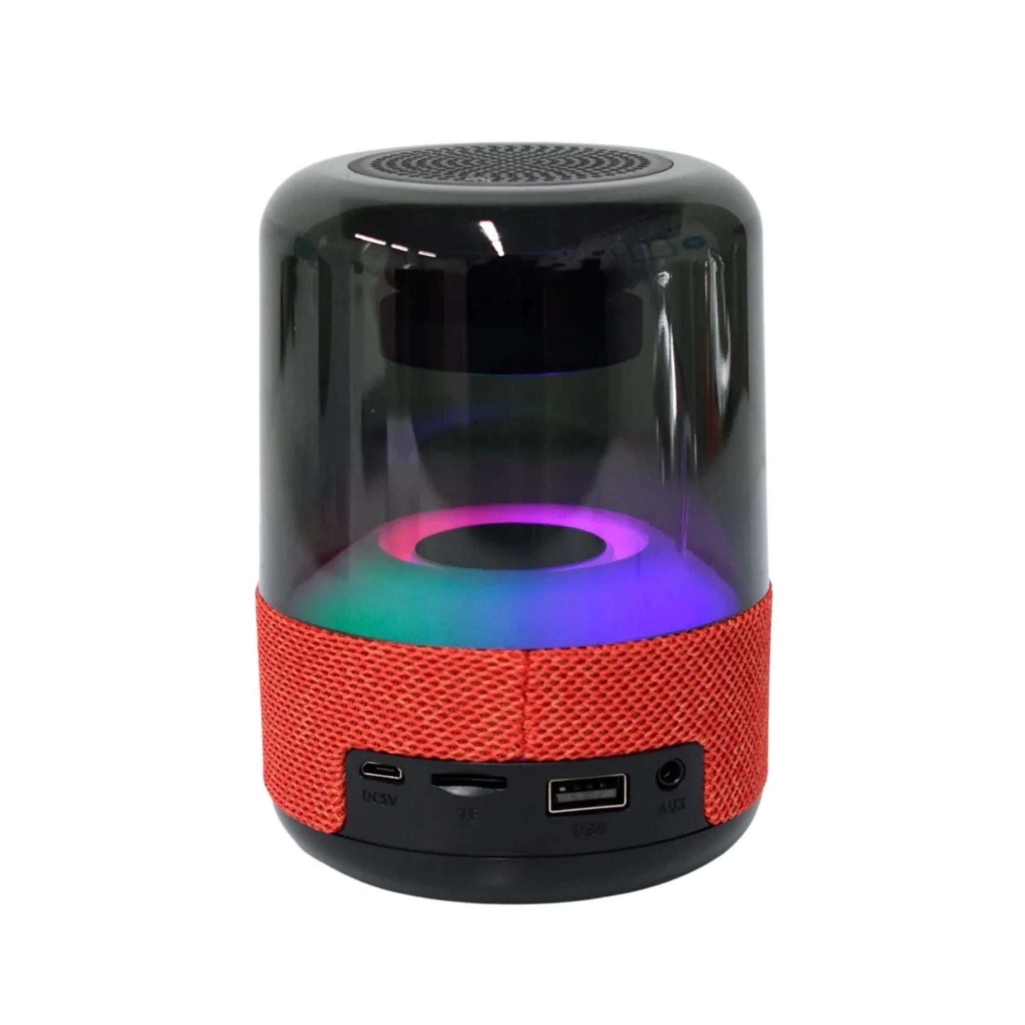 Bocina Bluetooth Portátil Cilíndrica con Luz LED 360° – Sonido Envolvente