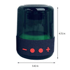 Bocina Bluetooth Portátil Cilíndrica con Luz LED 360° – Sonido Envolvente