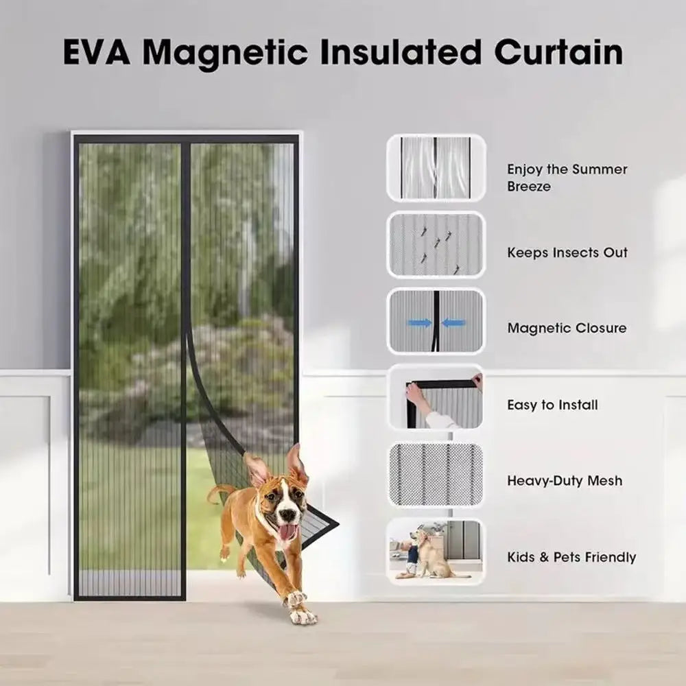 Cortina Antimosquitos Magnética para Puerta 210×90 cm – Sin Perforaciones