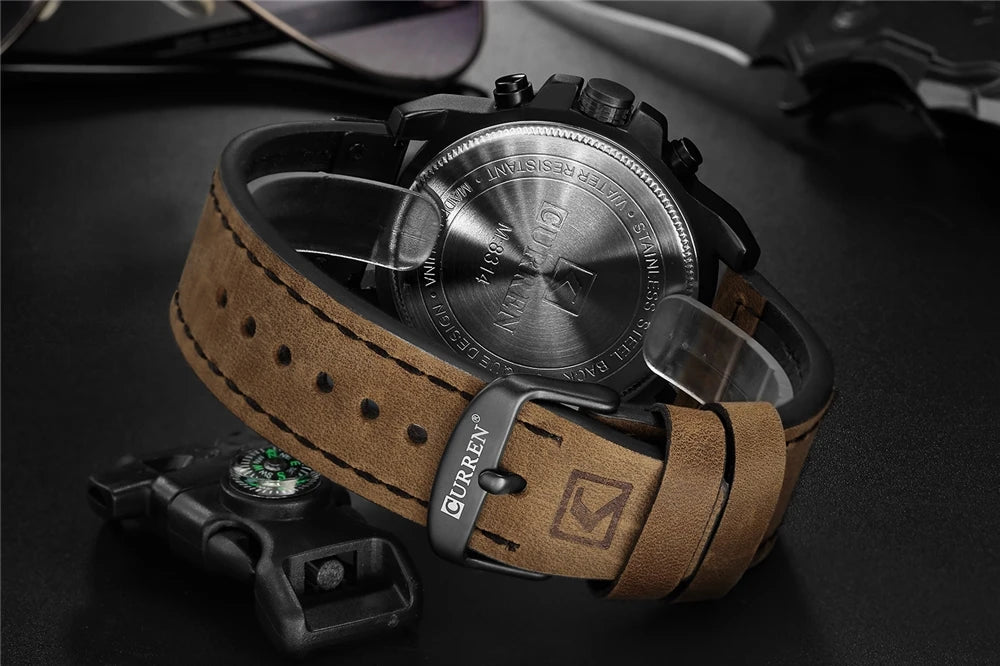 Reloj CURREN 8314 para hombre con logo de la marca, reloj masculino deportivo para uso diario, resistente al agua