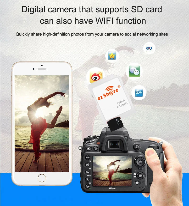 Adaptador WiFi ezShare para Tarjeta SD - Lector Inalámbrico