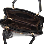 Bolso Bandolera de Piel Sintética - Con Pompón