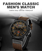 Reloj CURREN 8314 para hombre con logo de la marca, reloj masculino deportivo para uso diario, resistente al agua