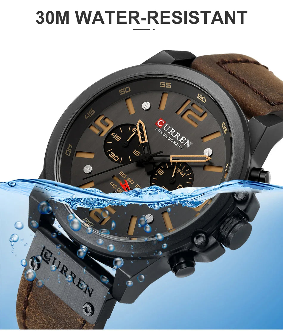 Reloj CURREN 8314 para hombre con logo de la marca, reloj masculino deportivo para uso diario, resistente al agua