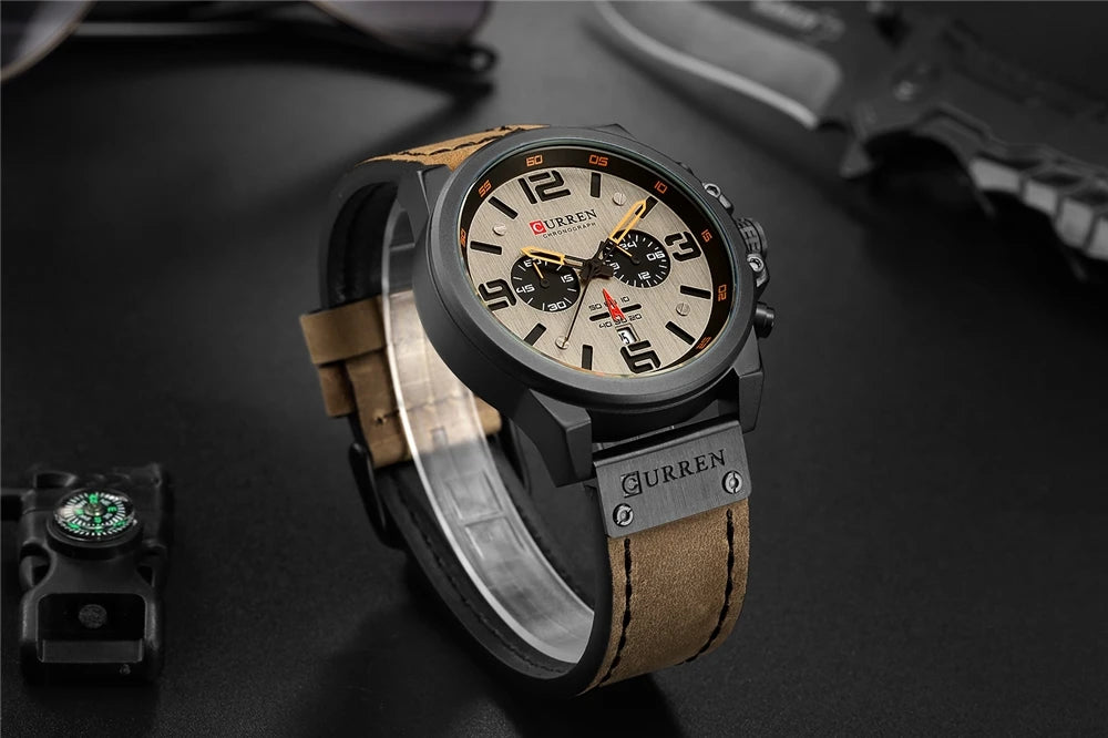 Reloj CURREN 8314 para hombre con logo de la marca, reloj masculino deportivo para uso diario, resistente al agua