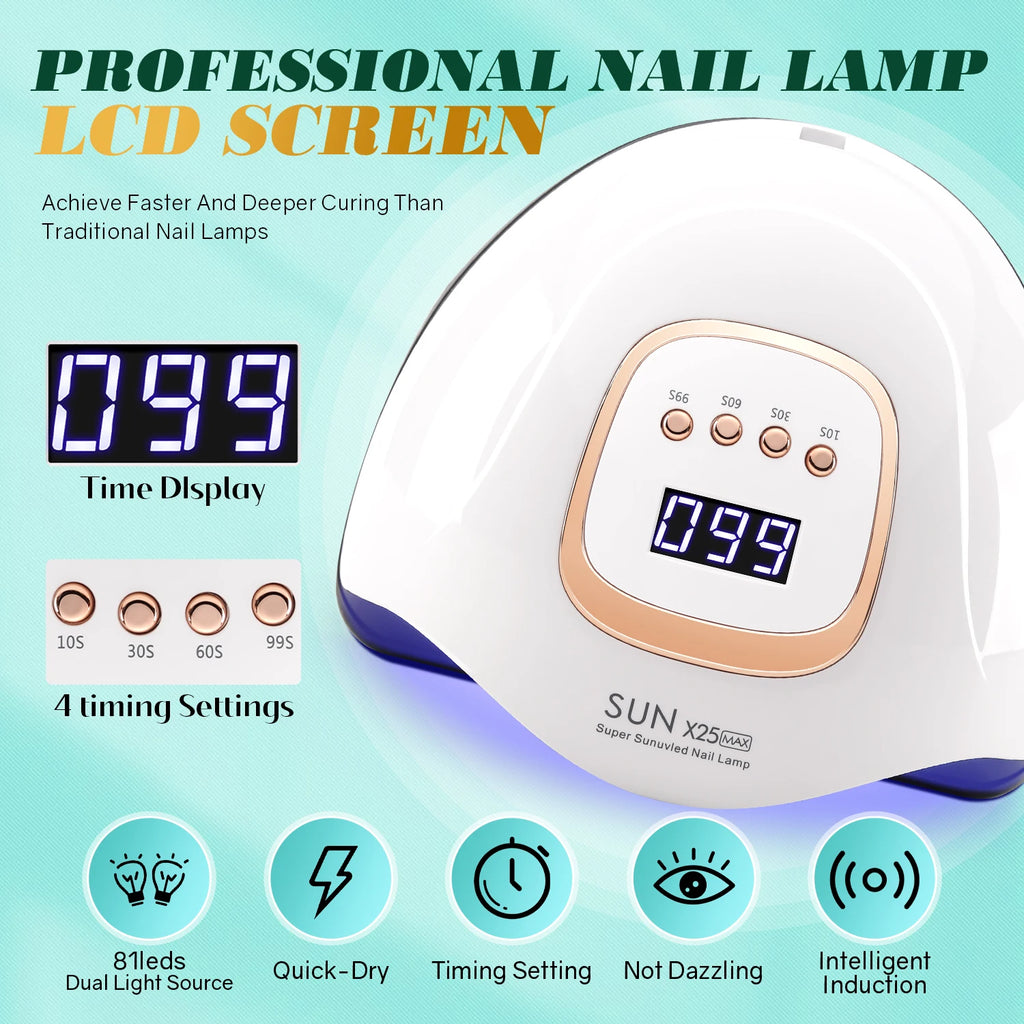 LÁMPARA DE UÑAS UV LED 380W PROFESIONAL