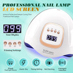 LÁMPARA DE UÑAS UV LED 380W PROFESIONAL
