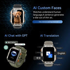 Reloj inteligente Blackview W80 Pro con pantalla de 1,91" y linterna LED para hombre