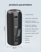 Altavoz Portátil Bluetooth ZEALOT® S51 Pro – 40W. CALIDAD ALTA