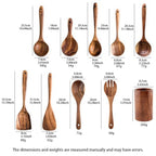 Set de Utensilios de Cocina de Madera - 8 Piezas