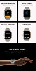 Reloj inteligente Blackview W80 Pro con pantalla de 1,91" y linterna LED para hombre