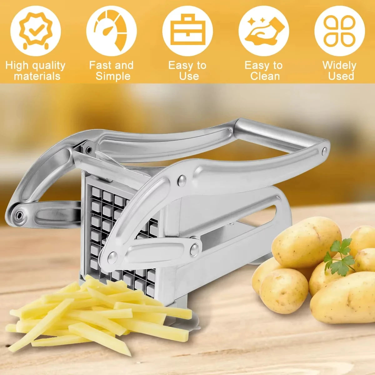 Cortadora de Papas Multifuncional - Acero Inoxidable