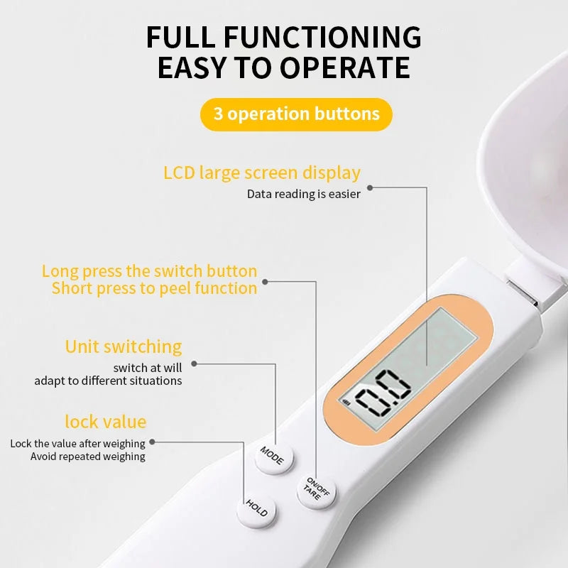 Cuchara Balanza Digital – Báscula de Cocina Electrónica con Pantalla LCD