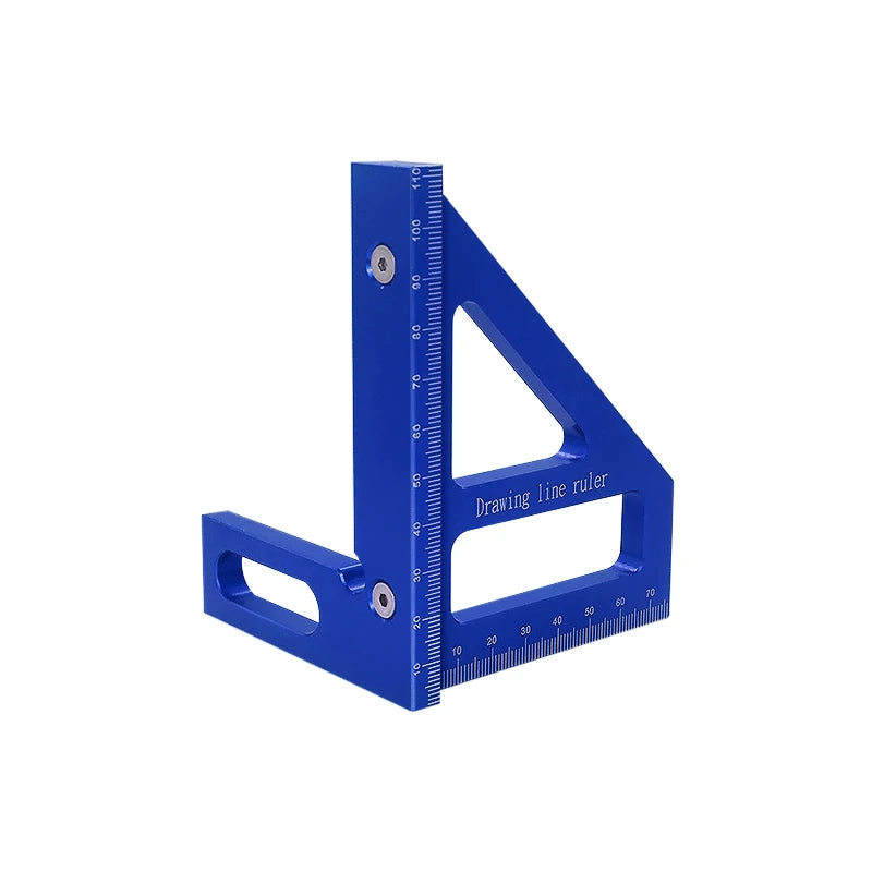 Escuadra y Transportador para Carpintería – Regla Triangular de Aleación de Aluminio
