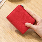 Cartera Corta Cuero Genuino - Estilo Japonés RFID