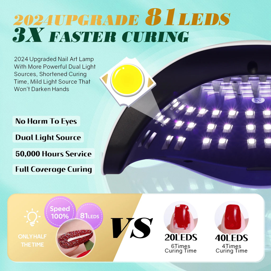 LÁMPARA DE UÑAS UV LED 380W PROFESIONAL
