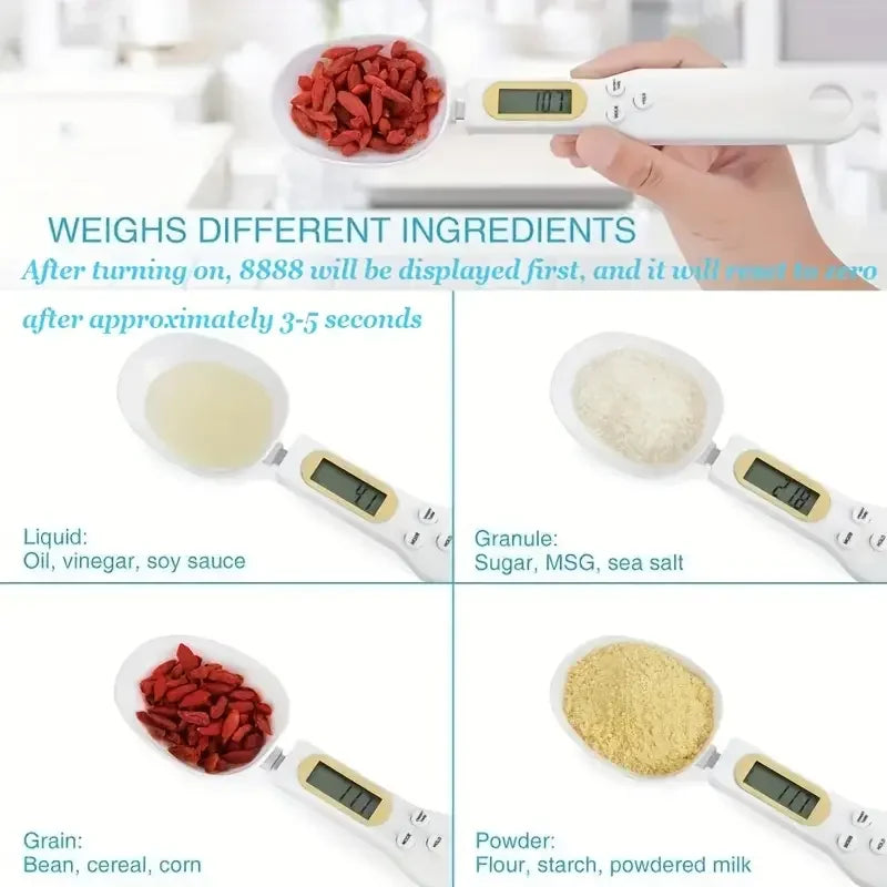 Cuchara Balanza Digital – Báscula de Cocina Electrónica con Pantalla LCD
