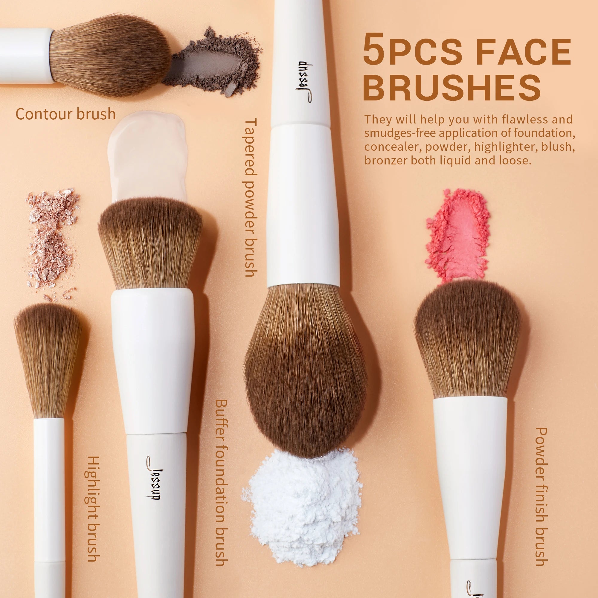 Set de Brochas de Maquillaje Jessup 10-14 Piezas