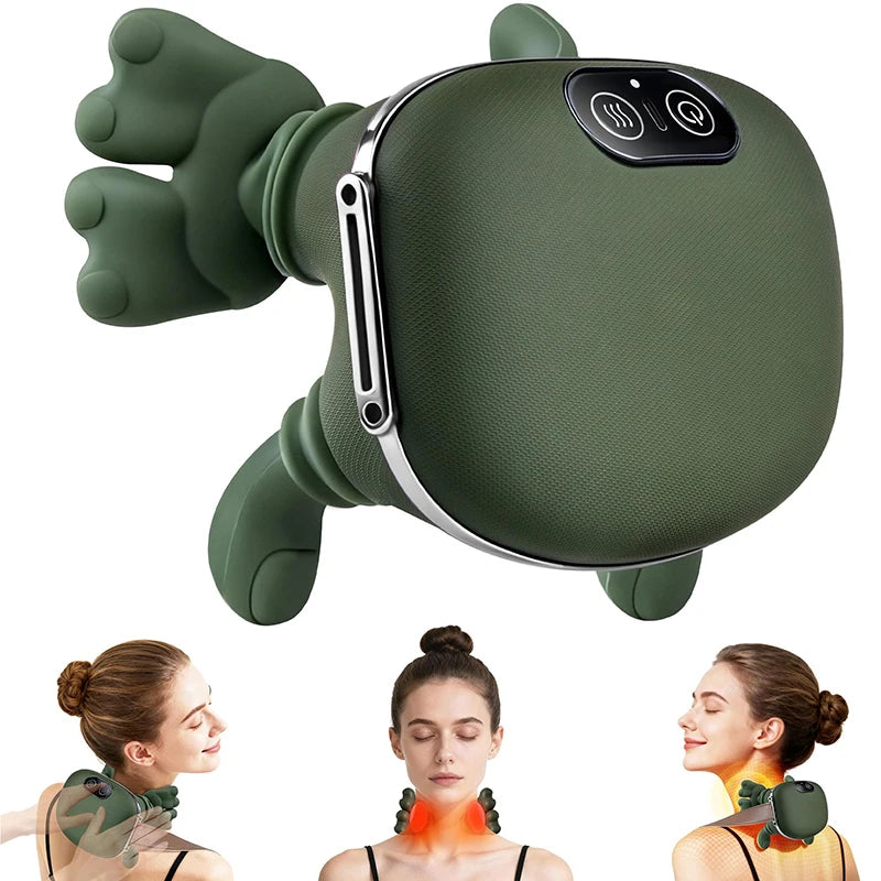 Masajeador Biónico de Cuello y Hombros N7 2025, Masajeador de Amasado Tipo Chal con 3 Niveles,