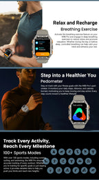 Reloj inteligente Blackview W80 Pro con pantalla de 1,91" y linterna LED para hombre